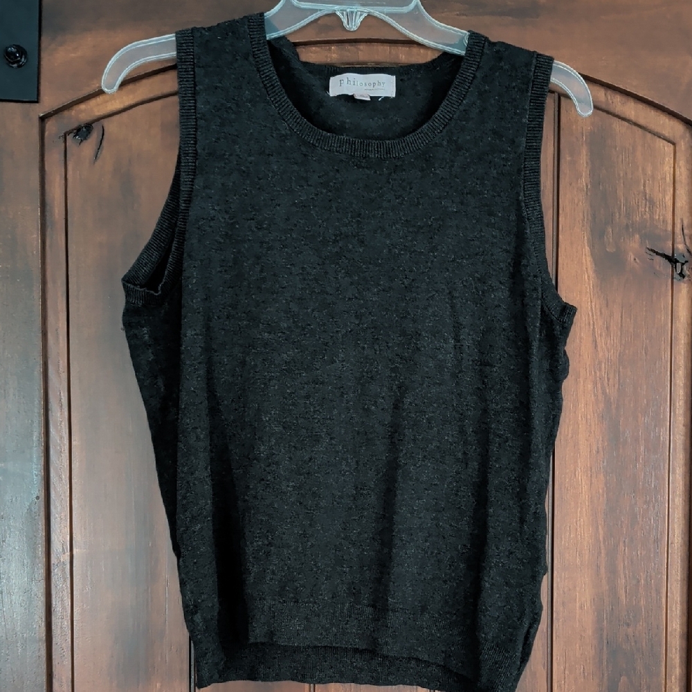 Philosophy Charcoal Sleeveless Knit